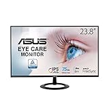 ASUS VZ24EHE Eye Care Monitor 23.8 Pulgadas, Full HD (1920 x 1080), IPS, 75 Hz, Adaptive-Sync/FreeSync, HDMI, Luz Azul...