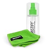 Mistify 120ML Producto Spray Natural de Pantalla + Gamuza Microfibra - Libre de Amoníaco y Alcohol [Sin Pelusa para...