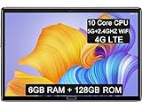 Tablet 11 pulgadas 2560x1600 2K FHD, 6 GB RAM + 128 GB ROM | 512 GB Escalable, tableta súper rápida de 10 núcleos 2.3...