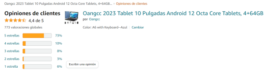 Opiniones de clientes que han probado la Oangcc Tablet 2023 10 pulgadas